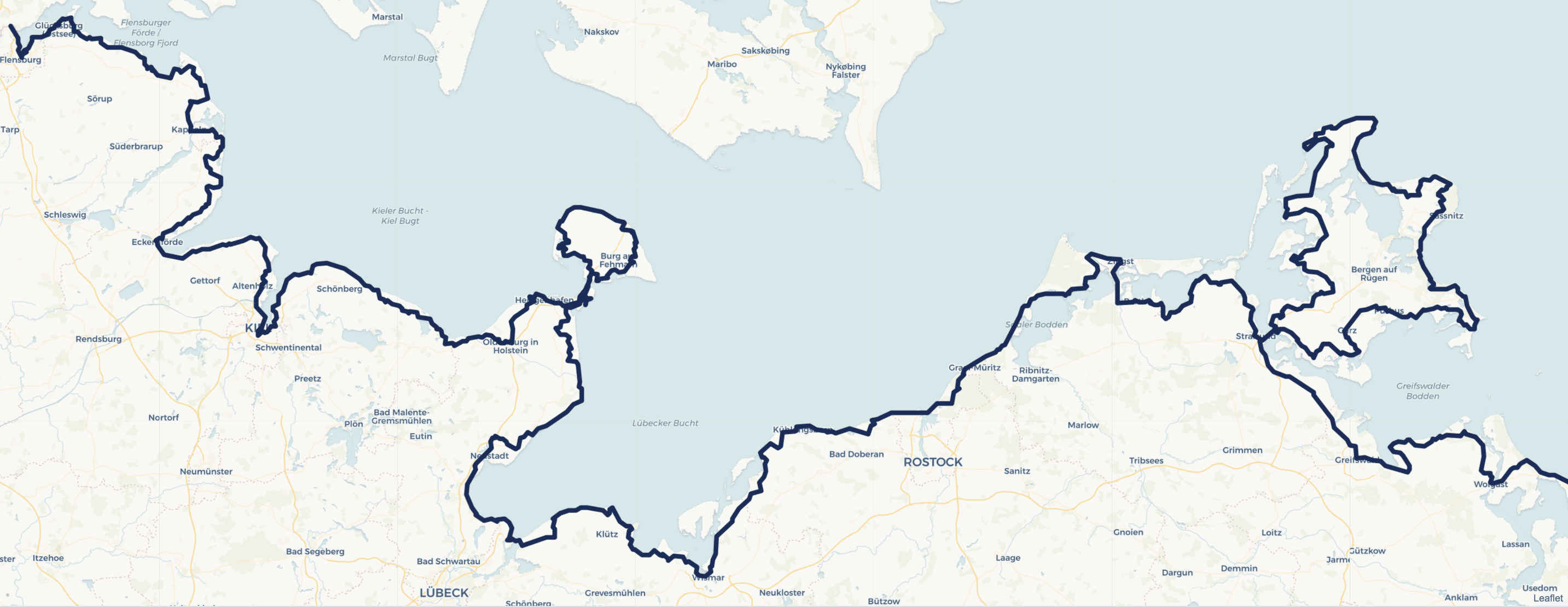 Ostseeküstenradweg Karte