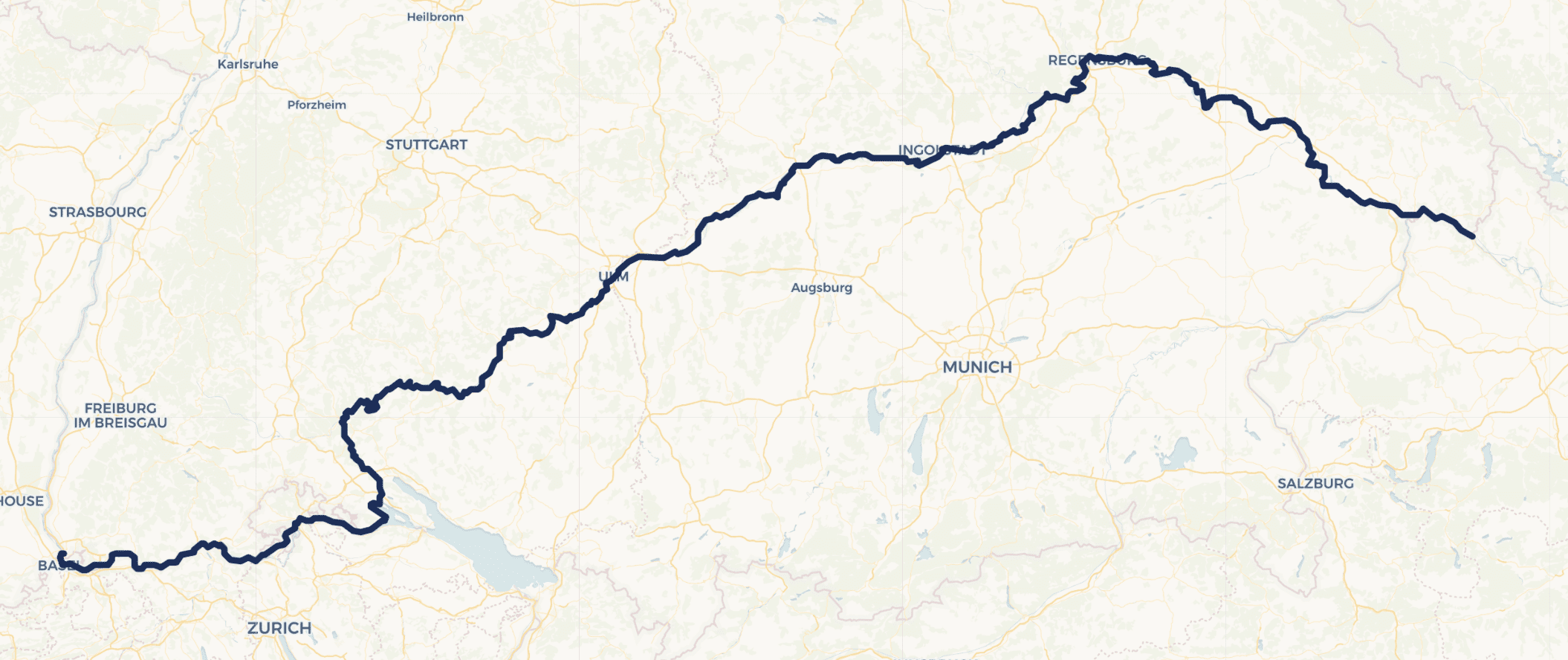 Donauradweg Karte