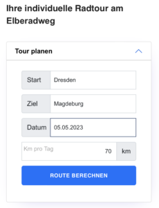Routenplaner fahrrad-hotels.com Schritt 1